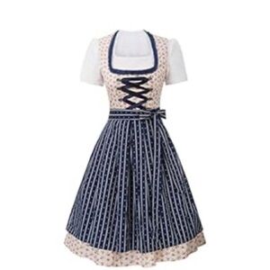 Floral and Navy Midi Dress